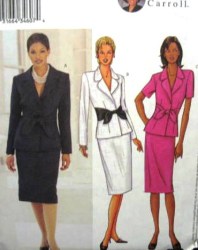 3399 LINED SS-LS TIE JACKET,STRT SKIRT PATTERN 8-12,20-24